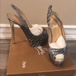 Christian Louboutin lady peep sling 150